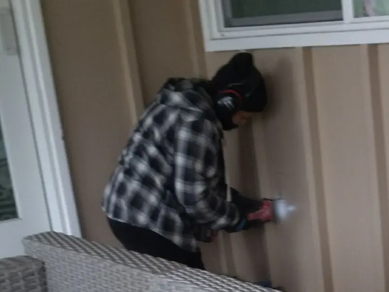 Professional electrician installing an exterior outlet in Kanab
